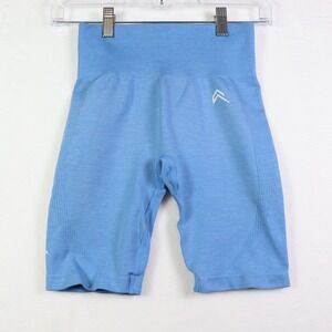 ONER High Waisted Athletic‎ Gym Workout Shorts Blue Small